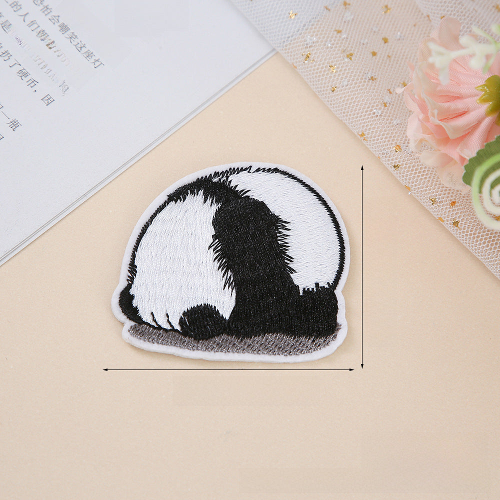 Wholesale Cartoon Panda Embroidery Clothing Hole Patch